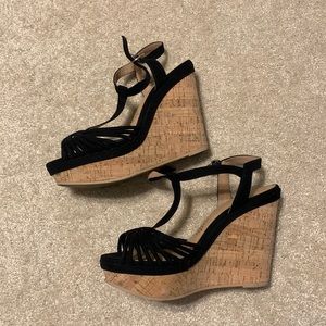 Cork and black wedges